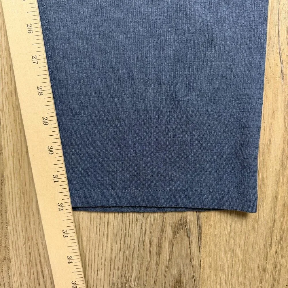 Travis Mathew Pants Mens 35x31 Blue Stretch Chino Golf Casual Microfiber Tech